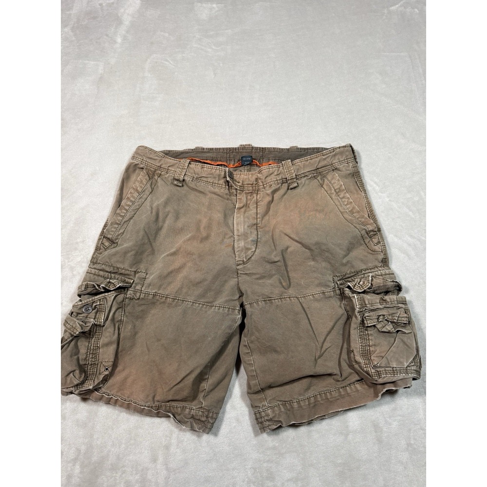 Vtg Polo Ralph Lauren Cargo Shorts Size 36 Army Green Paratrooper Good Fade